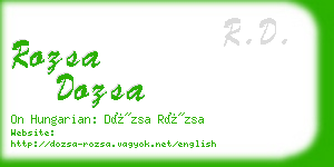 rozsa dozsa business card